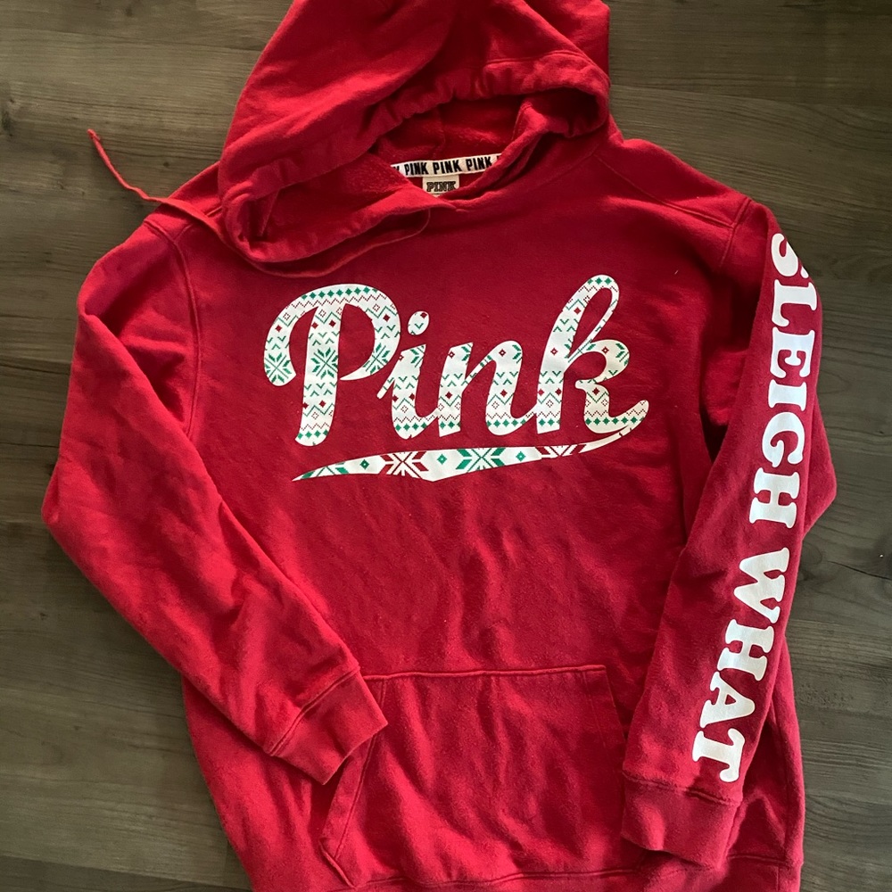 VS Pink Holiday Christmas Hoodie